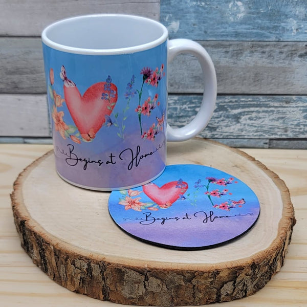 Love Begins At Home Coaster