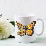 Faith, Butterfly and Sunflower Mug
