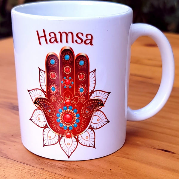 Golden Hamsa Mug